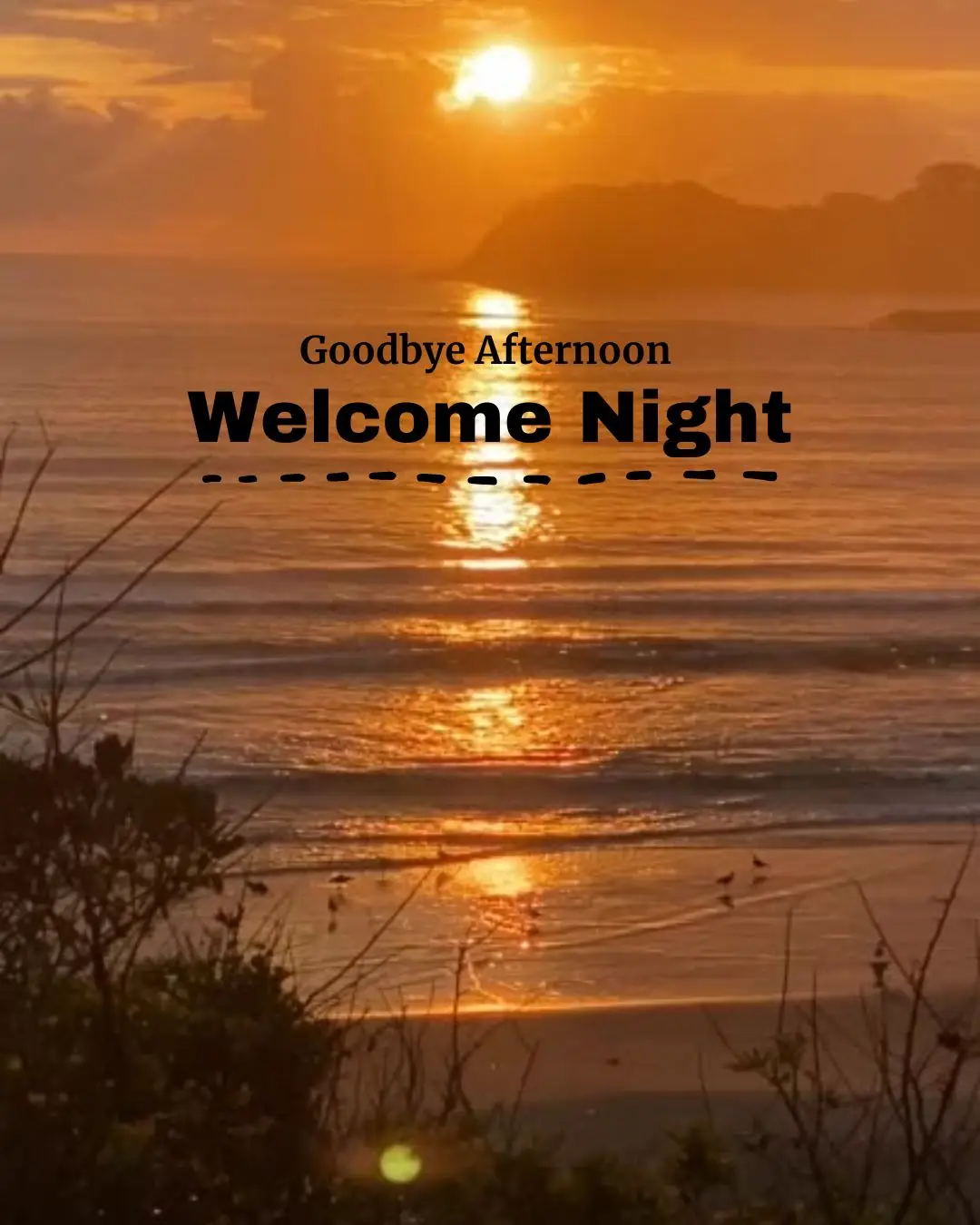 Home orange brown typographic sunset instagram post
